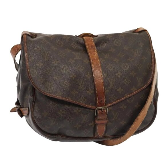 LOUIS VUITTON Monogram Saumur 35 Shoulder Bag M42254 LV Auth yk15414 - Picture 1 of 15